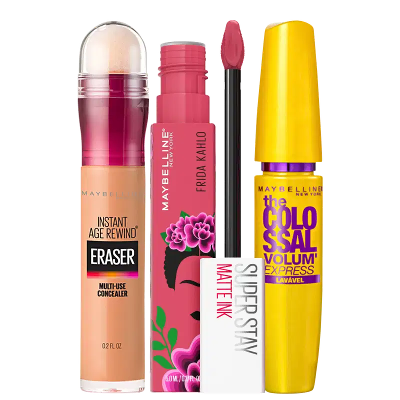 Kit Maybelline The Colossal Frida Kahlo Lover Eraser 130 Medium (3 Produtos)
