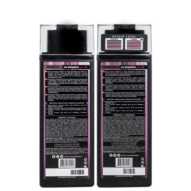 Combo Uso Obrigatório; Plus+: Shampoo 300ml + Condicionador 300ml