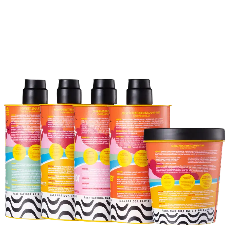 Kit Lola Cosmetics Ela é Carioca Sol, Sal, Piscina & Endorfina Proteína + 4ABC (5 Produtos)