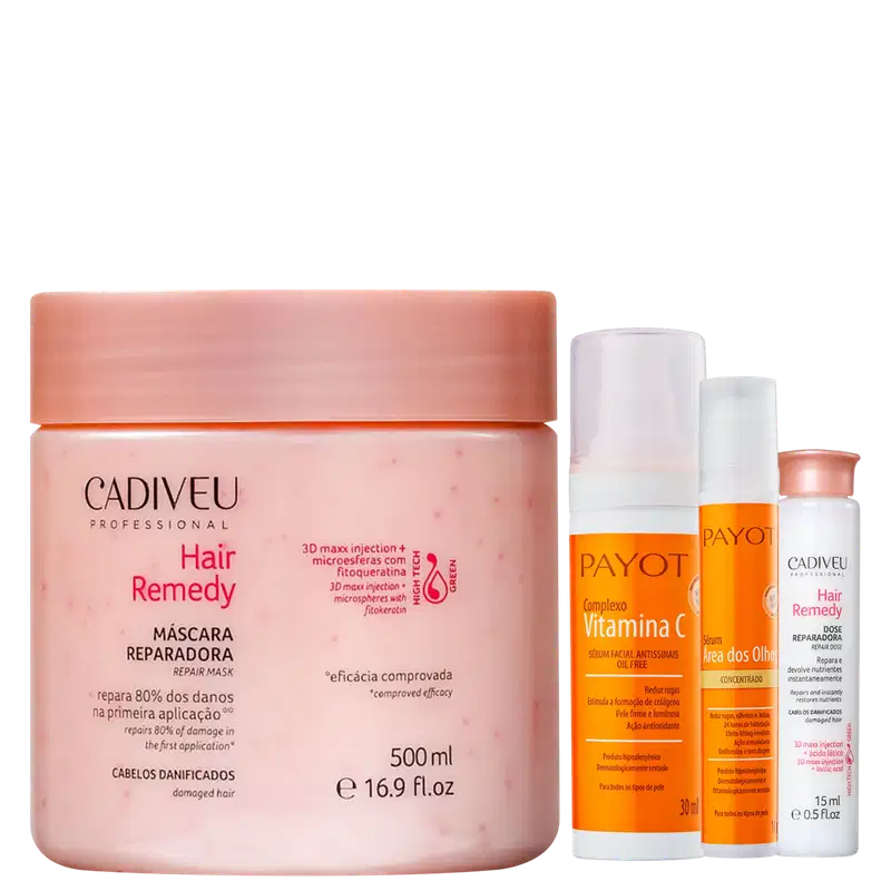 Kit Beleza na Web Hair Remedy + Vitamina C  (4 Produtos)