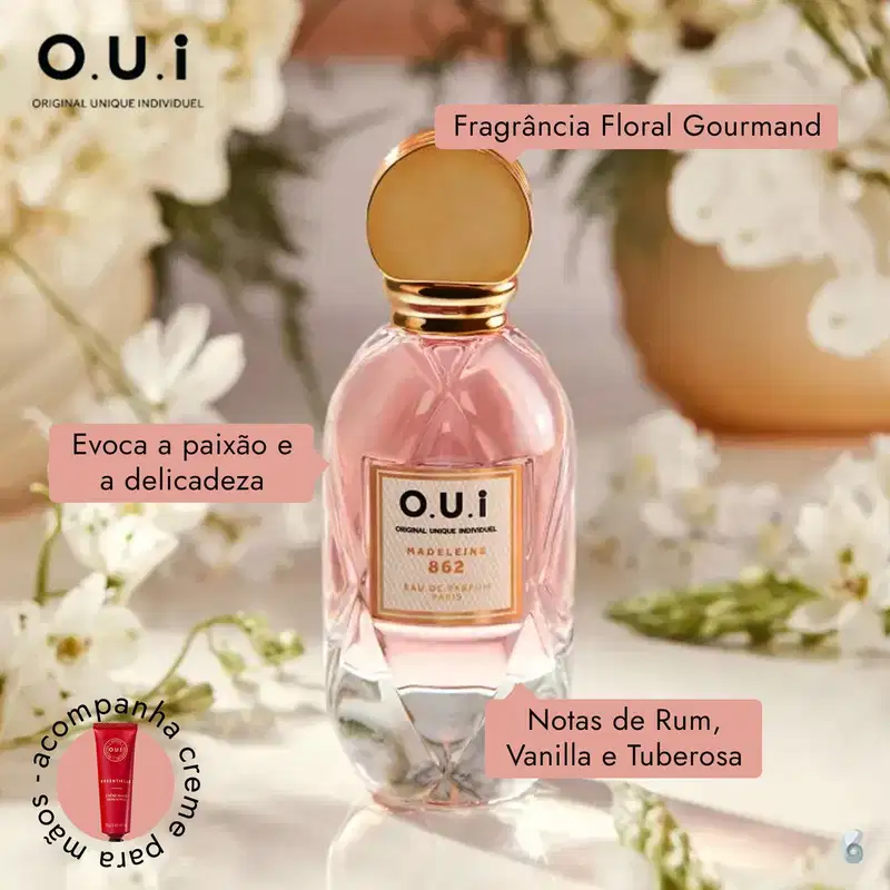 Conjunto Madeleine 862 O.U.i - Eau De Parfum 75ml + Creme Para Mãos 30g