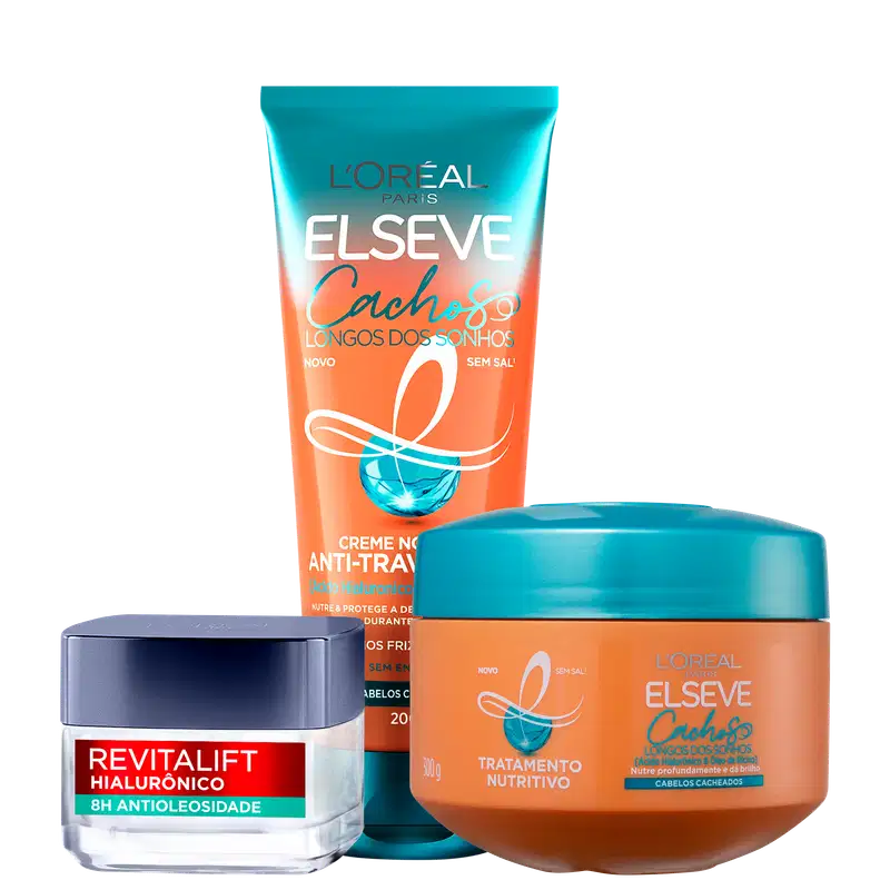 Kit Beleza na Web L'Oréal Paris Elseve & Revitalift Hialurônico (3 Produtos)