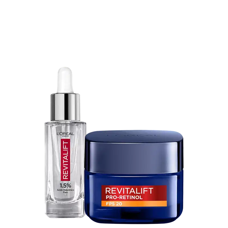 Kit L'Oréal Paris Revitalift Hialurônico Pro Retinol (2 Produtos)
