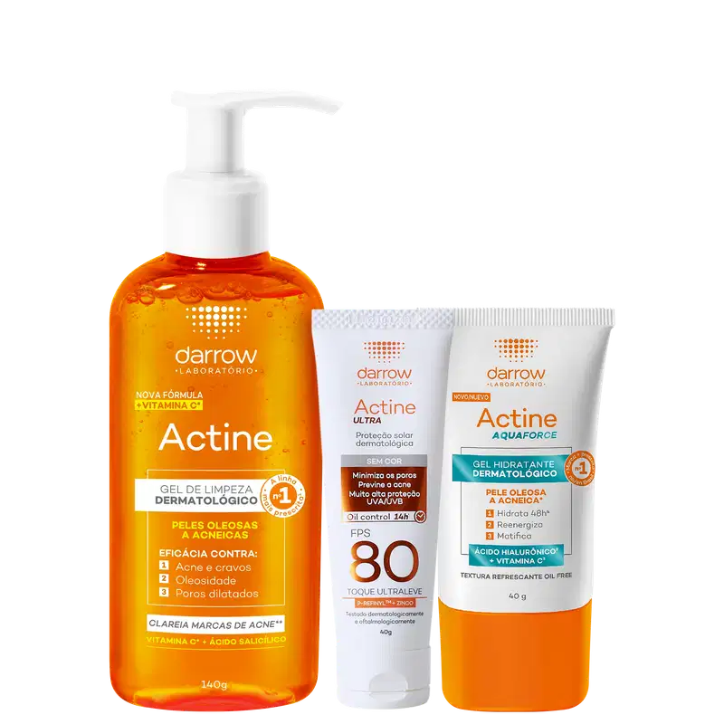 Kit Darrow Actine Cuidado Completo (3 Produtos)