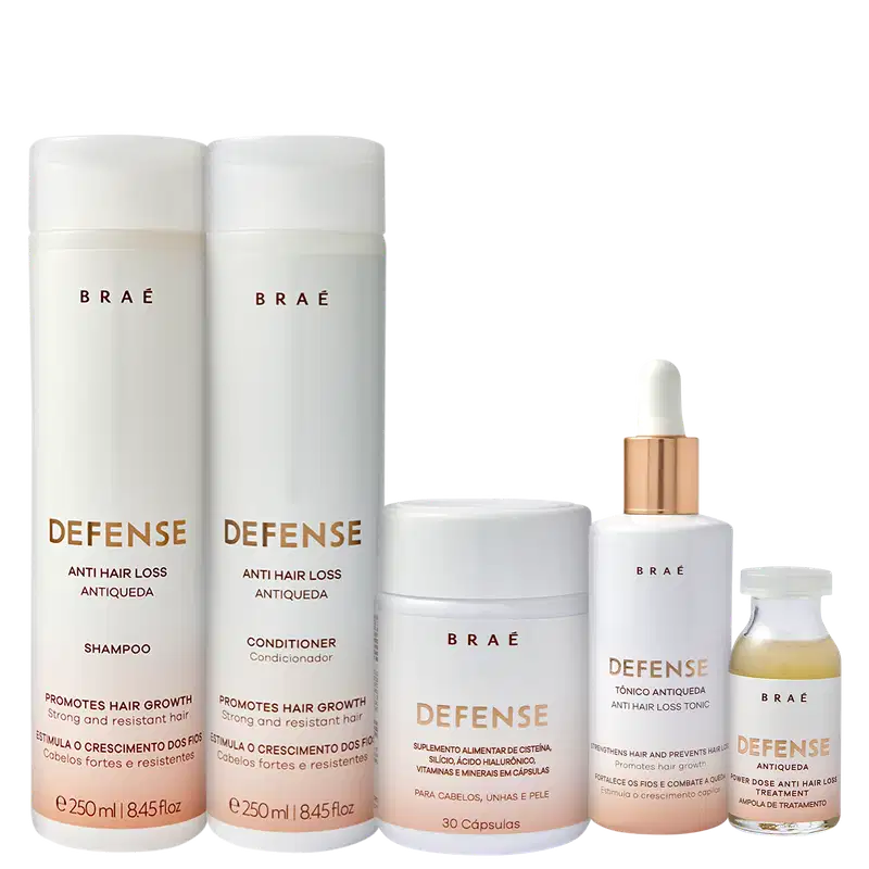 Kit Braé Defense Antiqueda Completo (5 Produtos)