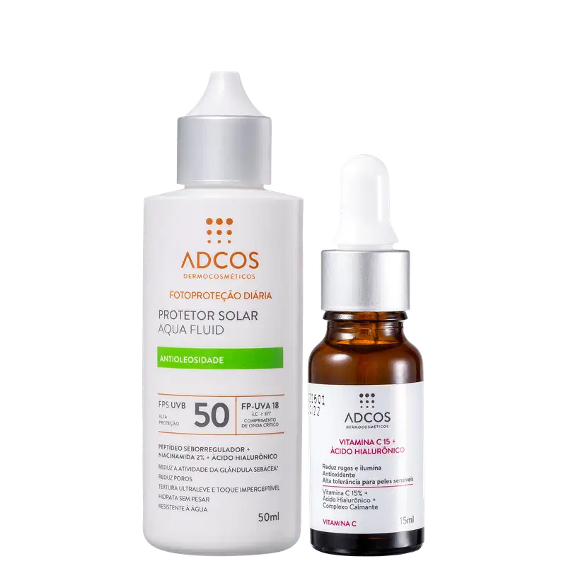 Kit Adcos Aqua Fluid Vitamina C 15 (2 Produtos)