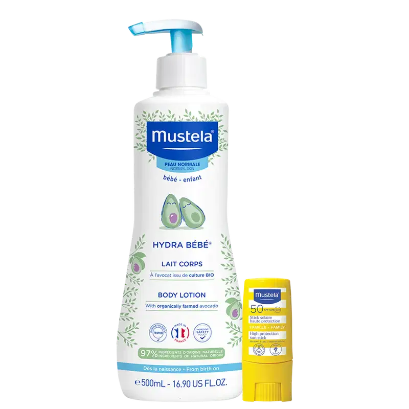 Kit Mustela Stick FPS50 + Hydra Bébé (2 Produtos)