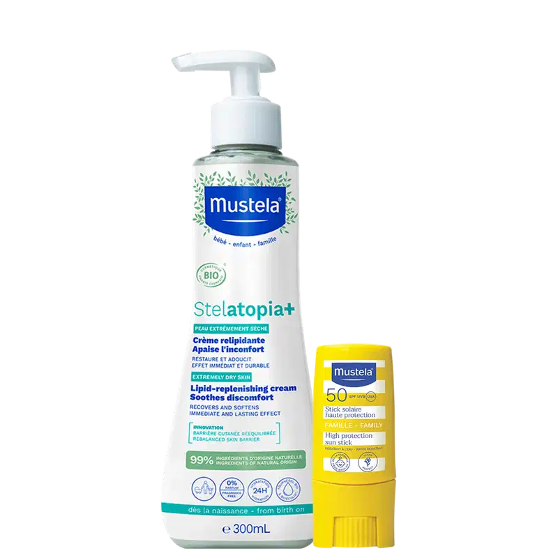 Kit Mustela Stick FPS50 + Stelatopia (2 Produtos)