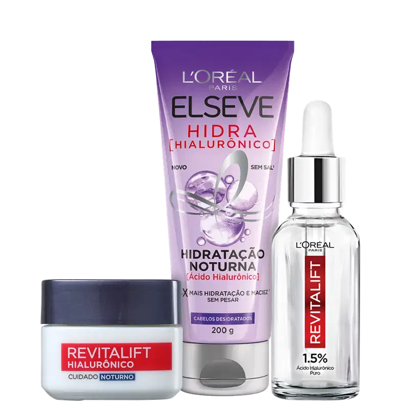 Kit Beleza na Web L'Oréal Paris Revitalift Hialurônico Hidra (3 Produtos)