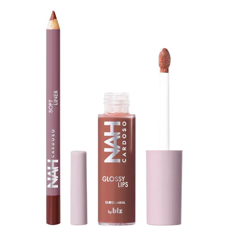 Kit Nah Cardoso By BLZ Glossy Lips Fearless & Soft Liner Bold (2 Produtos)