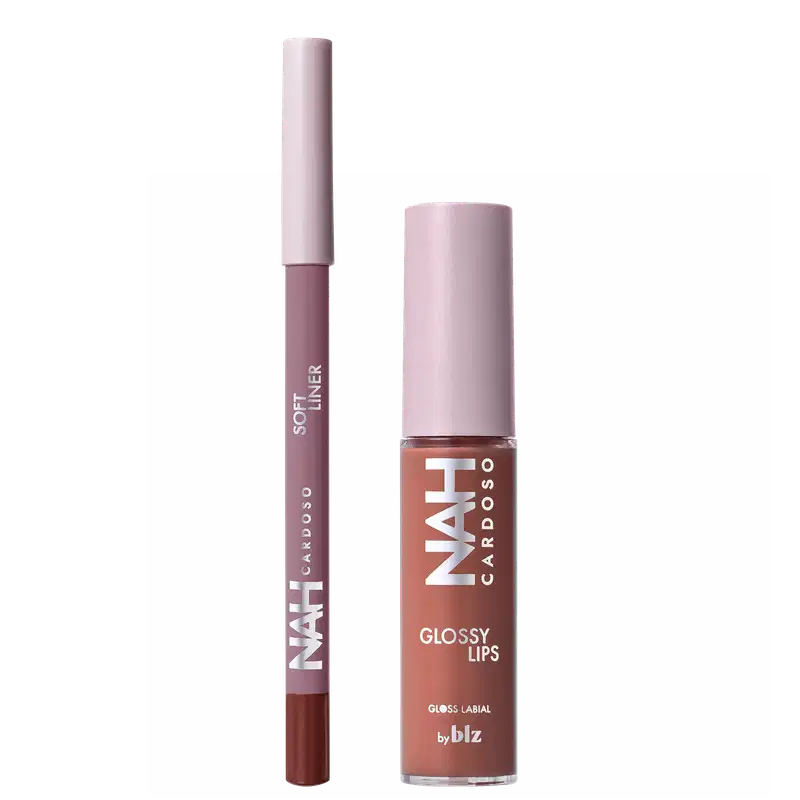 Kit Nah Cardoso By BLZ Glossy Lips Fearless & Soft Liner Bold (2 Produtos)