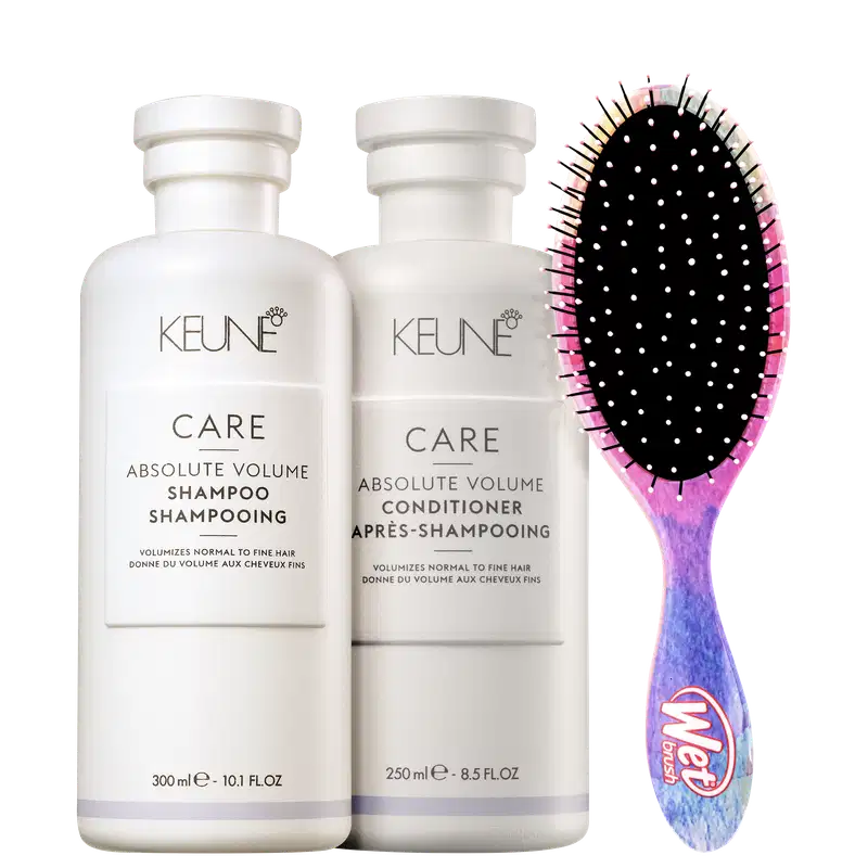 Kit Beleza na Web Keune Absolute Volume e Wet Brush Detangler Trio (3 Produtos)