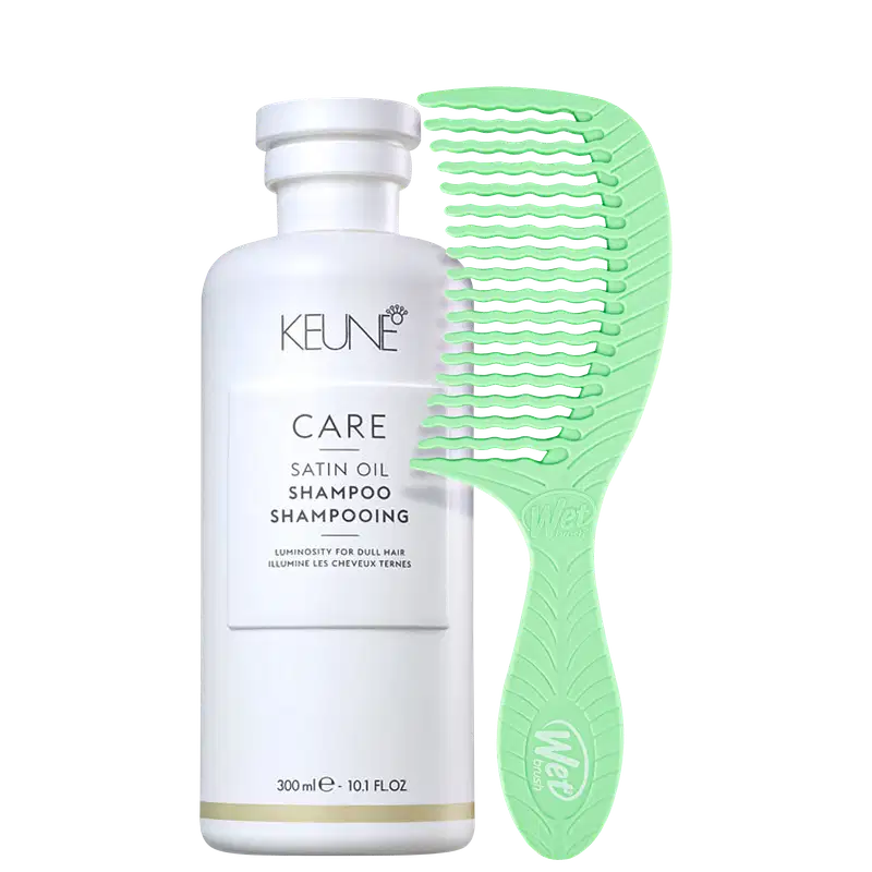 Kit Beleza na Web Keune Care Satin Oil e Wet Brush Go Green (2 Produtos)
