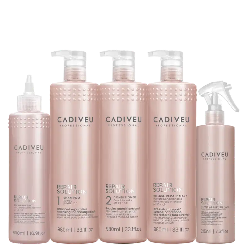 Kit Cadiveu Professional Repair Solution Tratamento Reset Danos (5 Produtos)
