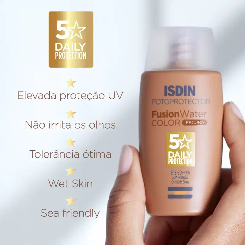 Kit ISDIN Fusion Water 5 Stars Color Escura (2 Produtos)