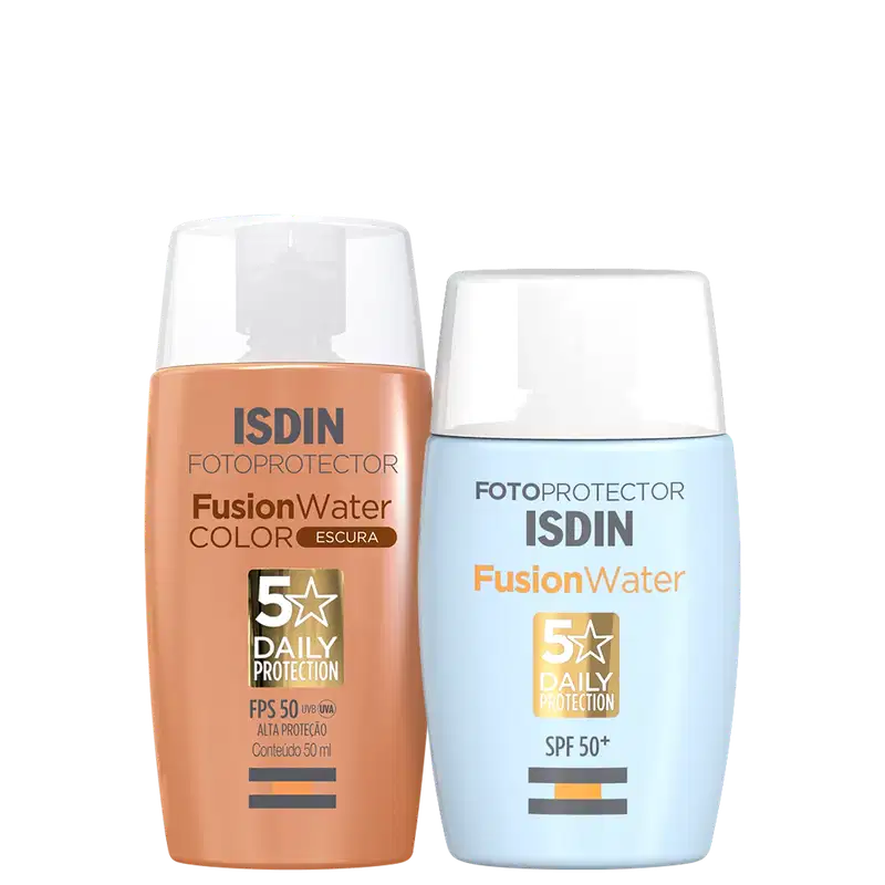 Kit ISDIN Fusion Water 5 Stars Color Escura (2 Produtos)