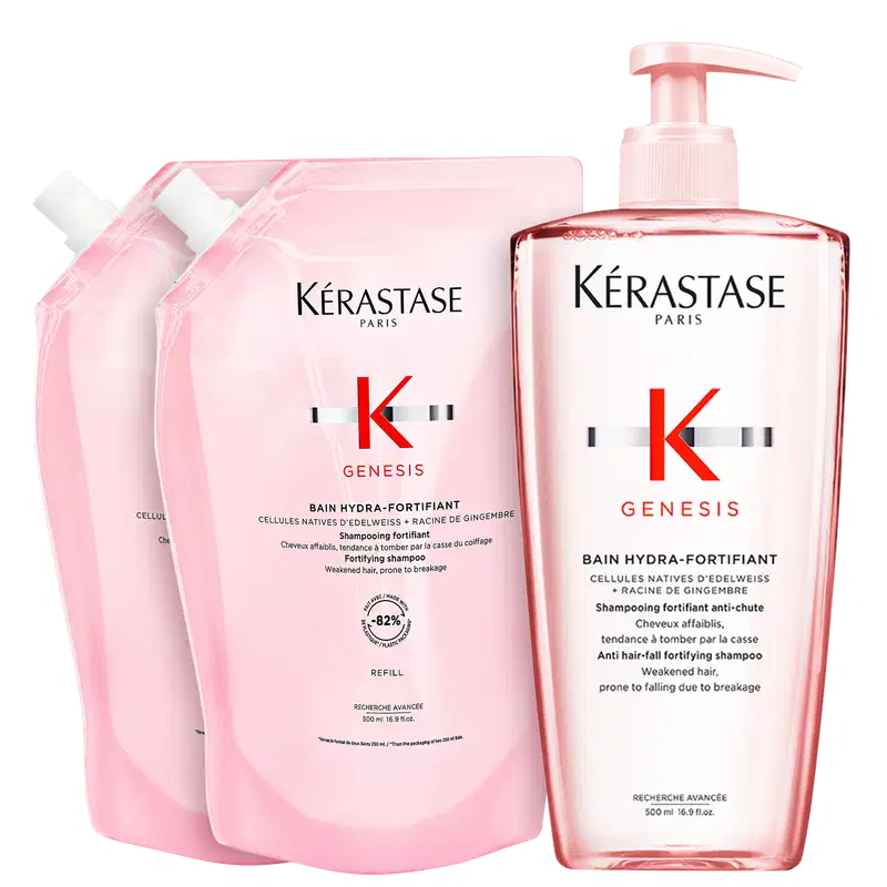 Kit Kérastase Genesis Bain Hydra-Fortifiant Trio Refil (3 Produtos)