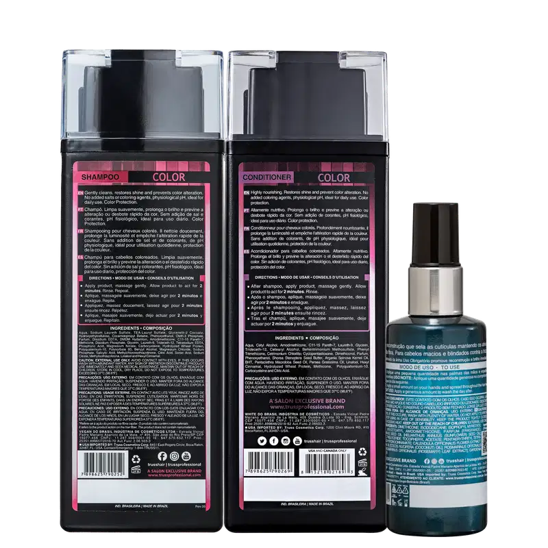 Kit TRUSS Color + Uso Obrigatório Oil Trio, 3 produtos.