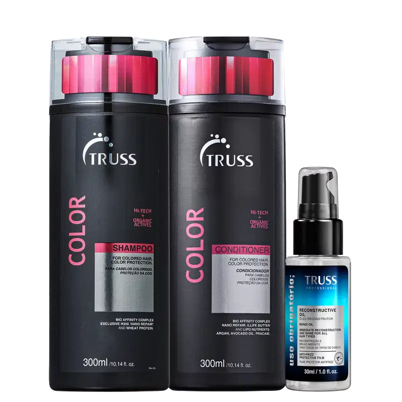 Kit TRUSS Color + Uso Obrigatório Oil Mini, 3 produtos.