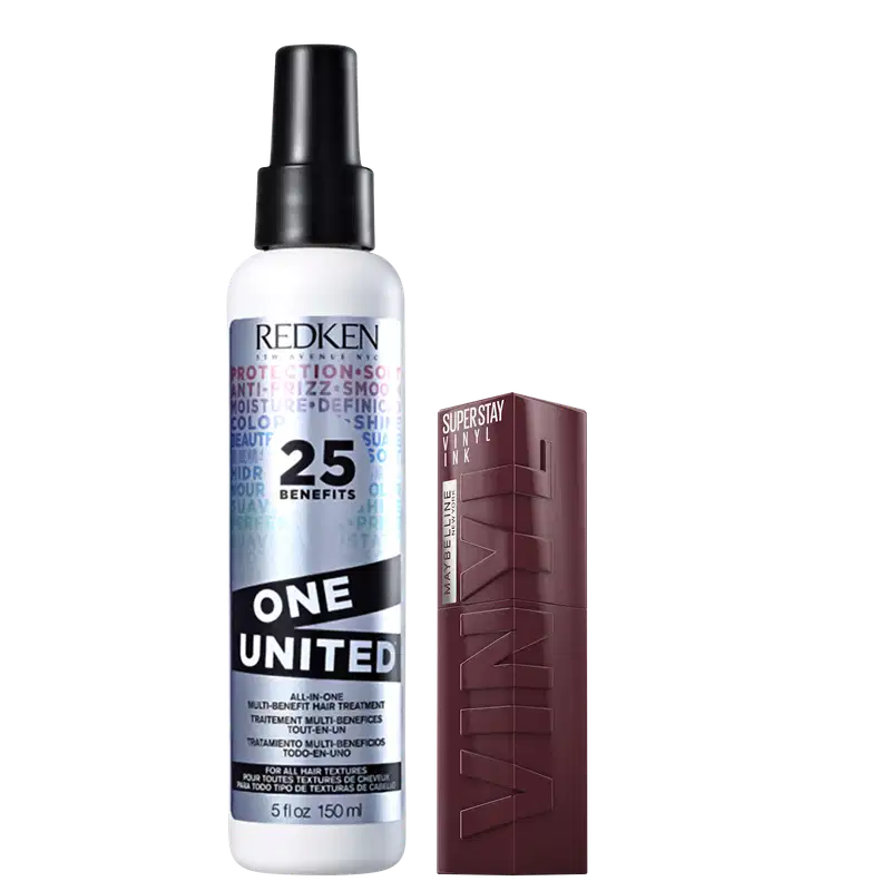 Kit Beleza na Web Redken One United + Maybelline Superstay Vinyl Ink Fearless (2 Produtos)