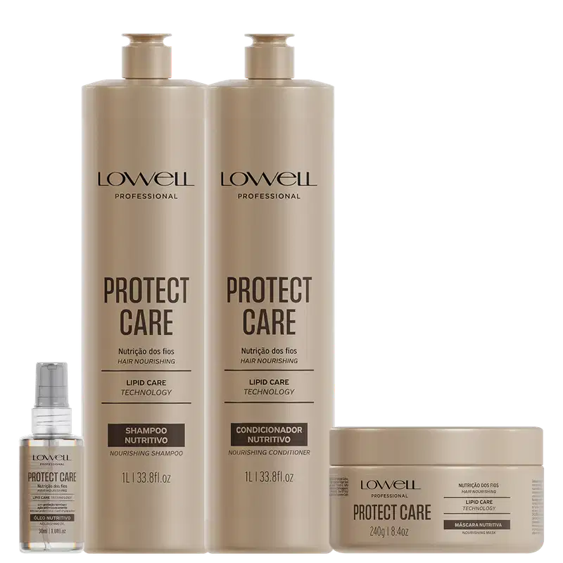 Kit Lowell Protect Care Nutrição Salon (4 Produtos)