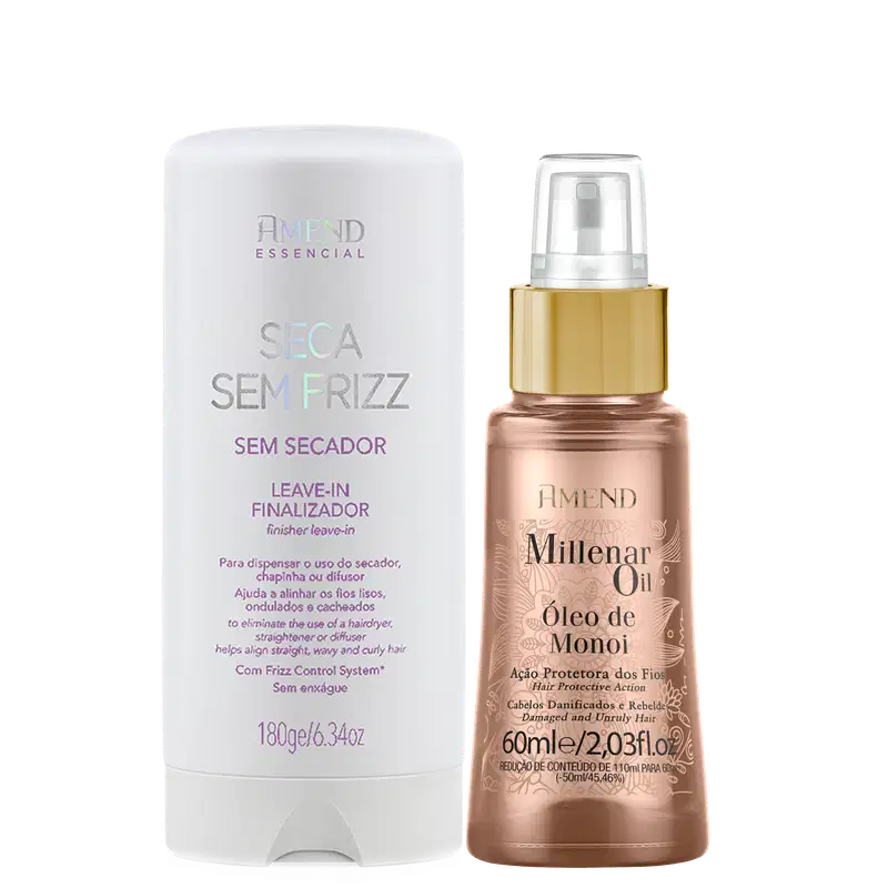 Kit Amend Cosméticos Oil Monoi Sem Frizz (2 Produtos)