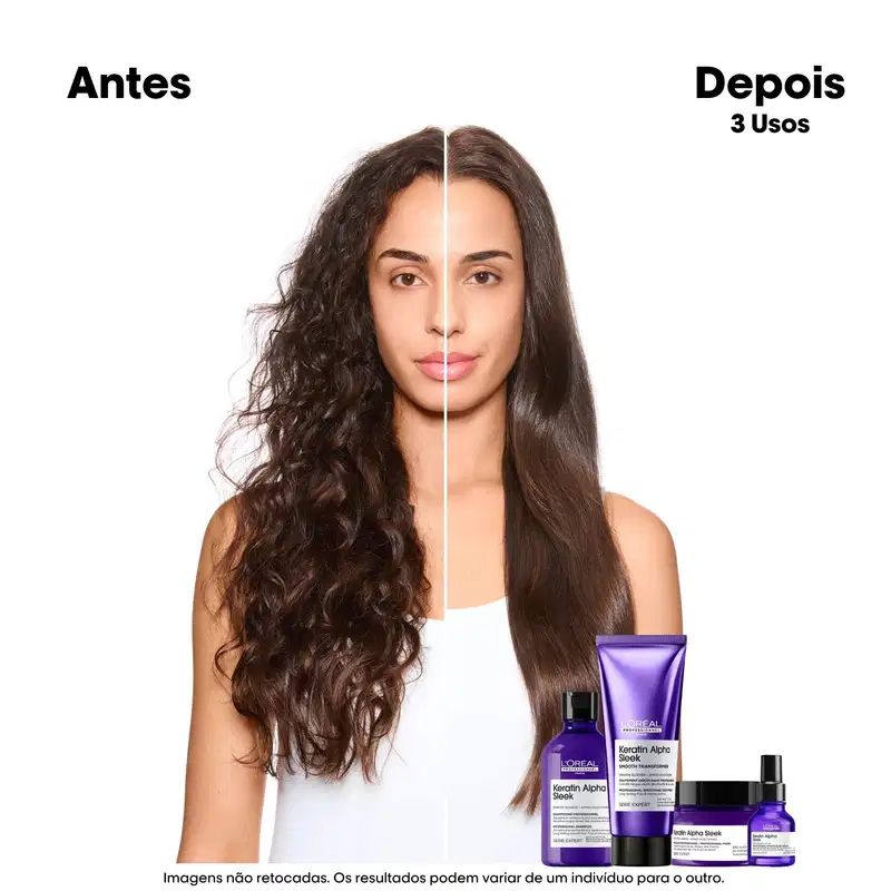 Kit L'Oréal Professionnel Keratin Alpha Sleek Duo (2 Produtos)