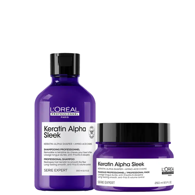 Kit L'Oréal Professionnel Keratin Alpha Sleek Duo (2 Produtos)