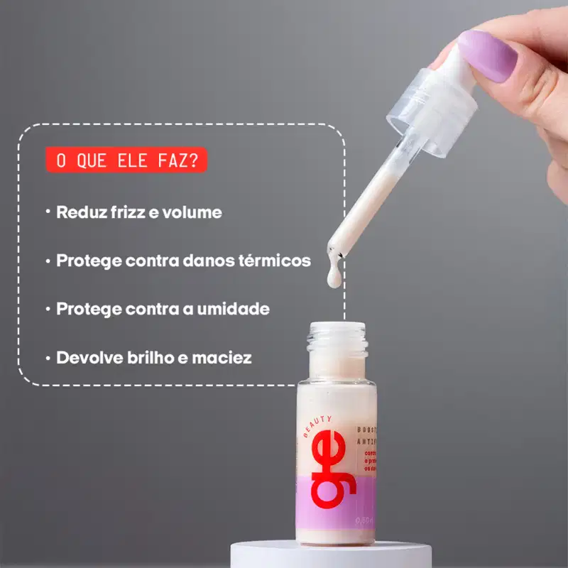 O QUE ELE FAZ? • Reduz frizz e volume • Protege contra danos térmicos • Protege contra a umidade • Devolve brilho e maciez