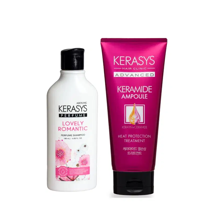 Kerasys Kit (Shampoo Perfume Lovely 180ml+ Máscara Keramide Heat 200ml)