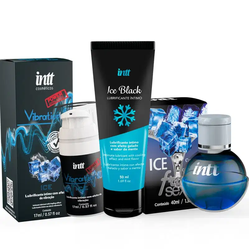 Trio do Prazer: Vibrador Líquido Vibration + Fruit Sexy + Lubrificante Ice