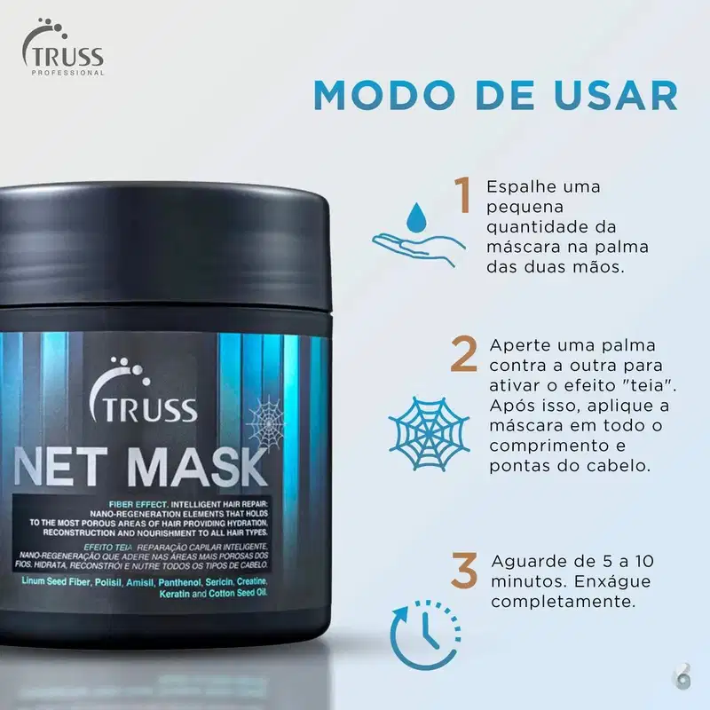 Kit Truss Color Shield - Shampoo 300ml & Leave-In 200ml + Net Mask 550g