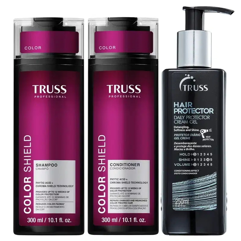 Kit Truss Color Shield - Shampoo & Condicionador 300ml + Hair Protector 250ml