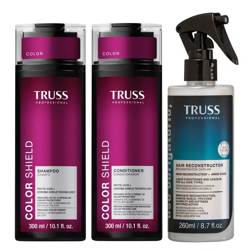 Kit Truss Color Shield - Shampoo & Condicionador 300ml + Uso Obrigatório Spray 260ml