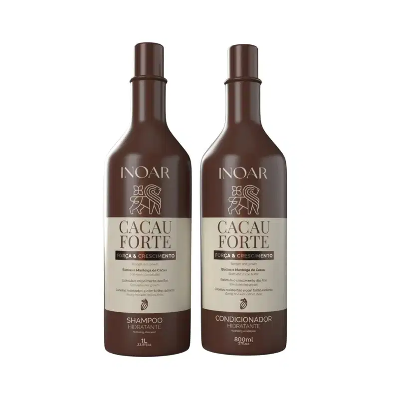 Kit Inoar Cacau Forte Shampoo 1l + Condicionador 800ml