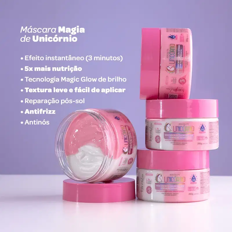 Máscara de Nutrição Intensa Magia de Unicórnio Forever Liss 250g