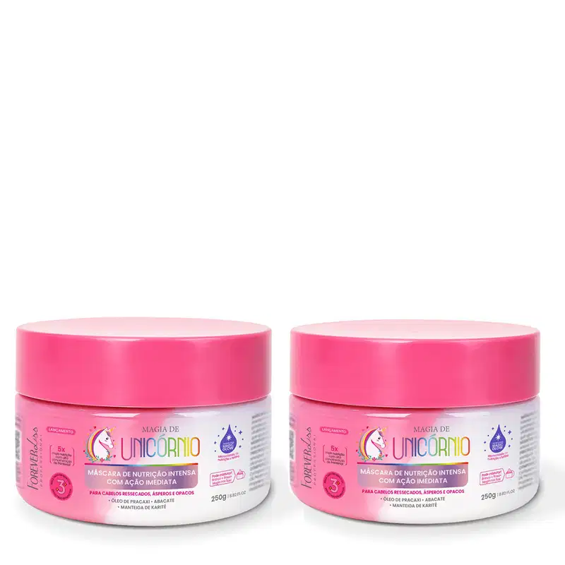 Kit Duas Máscara Magia de Unicórnio Forever Liss 250g