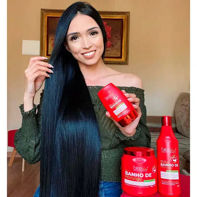 Leave-in Banho de Verniz Morango Forever Liss 140g