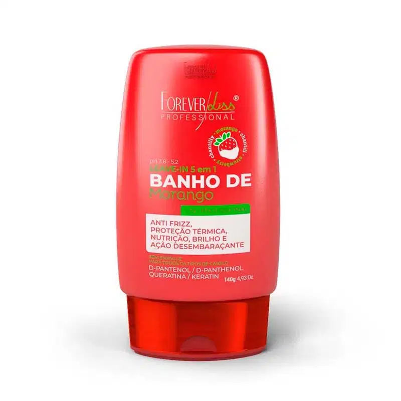 Leave-in Banho de Verniz Morango Forever Liss 140g
