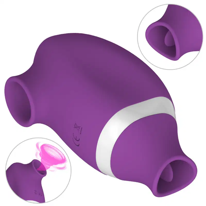 Sugador de Clitóris Sexy Import Sensevibe Lick Roxo, 1 produto.