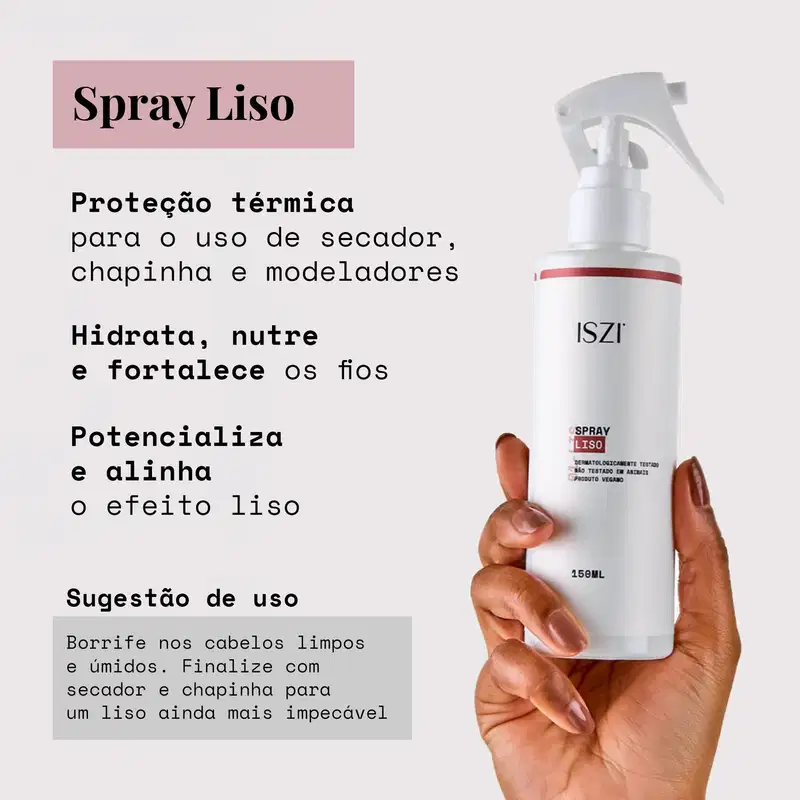 Spray Liso - Antifrizz e Proteção Térmica 150ml