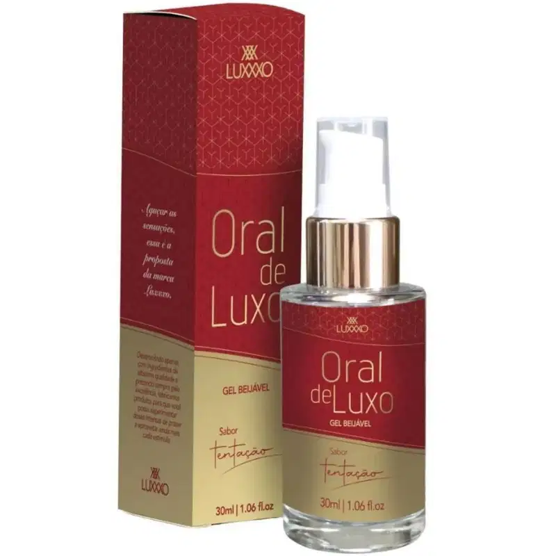 Gel Térmico Beijável Oral de Luxo Morango, da marca Luxxxo.