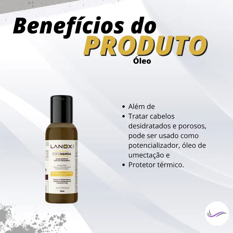 Óleo de Tratamento Coco Manga Lanox Pro Trihair  60ml