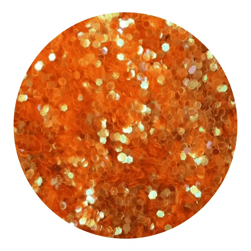 Glitter Mini Confete Flocado Laranja Tropical 3g