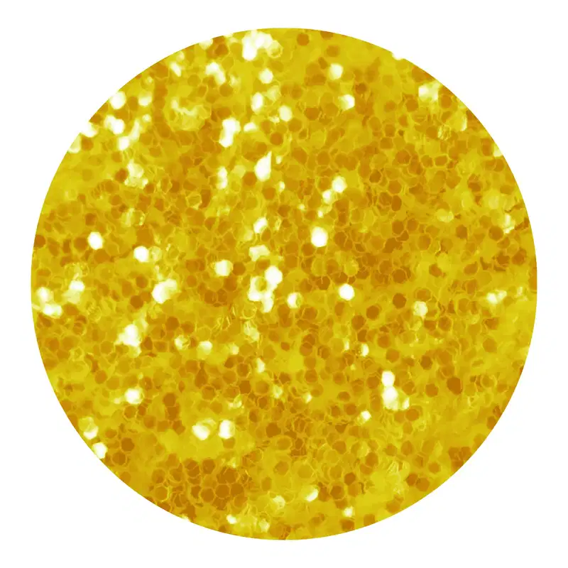 Glitter Mini Confete Flocado Amarelo Bright 3g
