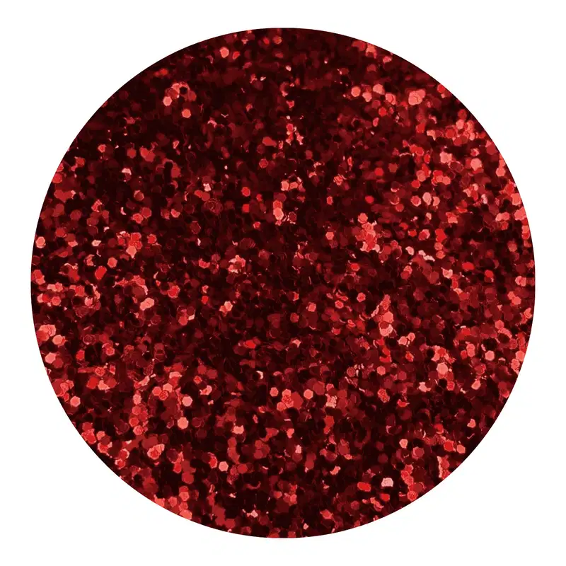 Glitter Mini Confete Flocado Vermelho Brilhante 3g
