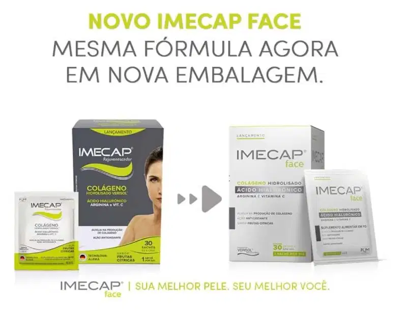 Imecap Face Rejuvenecedor Ácido Hialurônico - Colágeno Hidrolisado (30 Sachês)