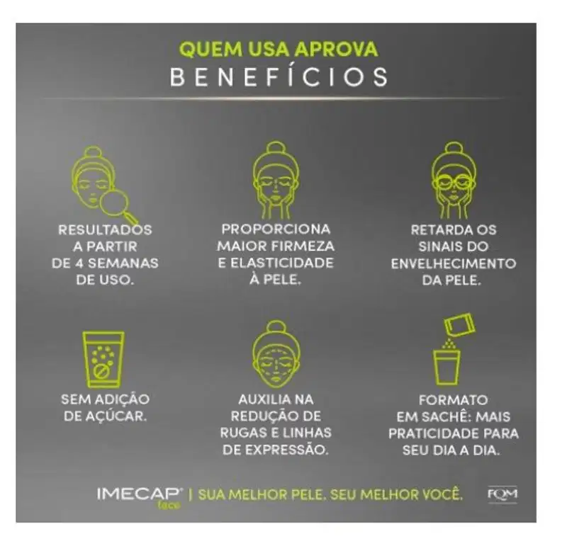 Imecap Face Rejuvenecedor Ácido Hialurônico - Colágeno Hidrolisado (30 Sachês)