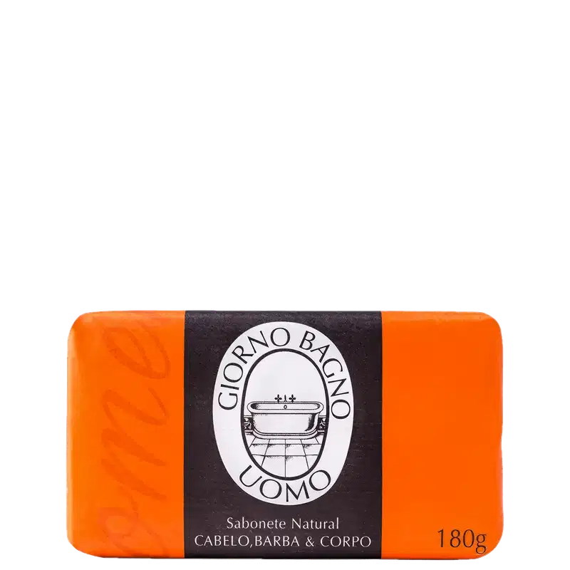 Kit Giorno Uomo Verde e Laranja Sabonetes Naturais em Barra (2 produtos)