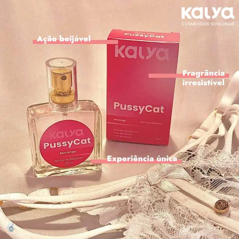 Kalya Pussycat Morango - Perfume Íntimo 25ml